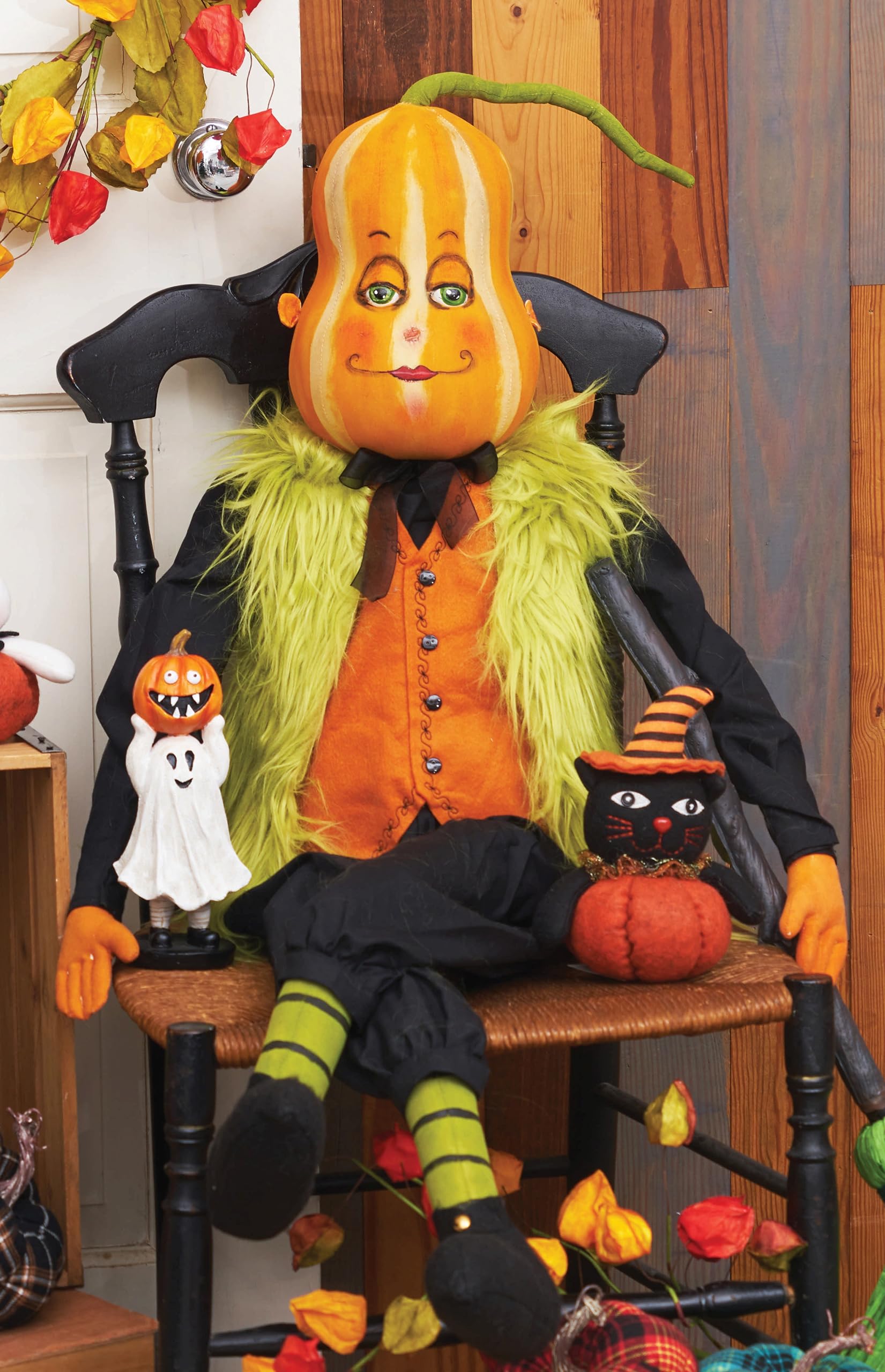 BIG APOLLO HALLOWEEN ver 展示品 Haunted Hill Farm 7-ft Freestanding Lighted Ajal Ghost Animatronic